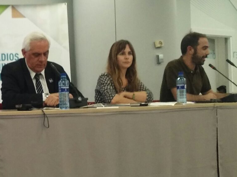 María Limón, presidenta de la ReMC, durante el IV encuentro de radios universitarias de América Latina y Caribe