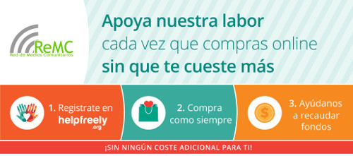 Recaudar donaciones en favor de la Red de Medios Comunitarios cuando haga compras online