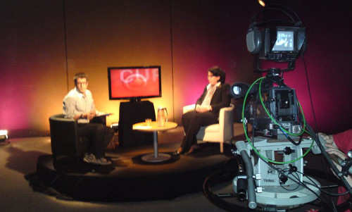 Entrevista en el set de RTV Cardedeu (Barcelona)