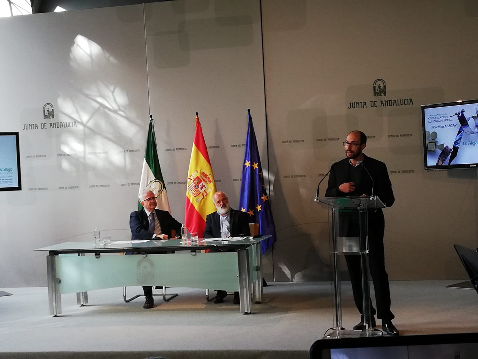 Alejandro Blanco recibe el Premio de Comunicación Audiovisual Local en informativos de Andalucía (2018)